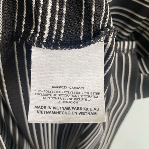 Nike Golf Mens Size XXL Dri-Fit Performance Black White Striped Polo Shirt - Picture 9 of 9